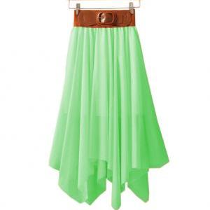 A 080116 Irregular Chiffon Skirt Beach Skirt..