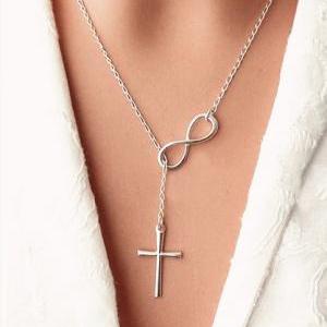 Ancient Silver Cross Necklace Nt0199