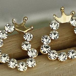 Diamond Crown Earrings Nt0024