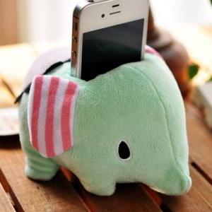 Elephant Plush Doll Mobile Phone Holder