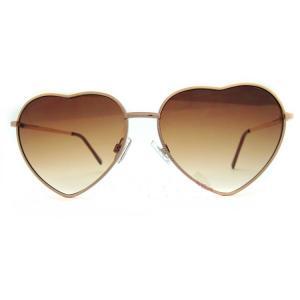 Metal Heart-shaped Personalized Retro Sunglasses A..