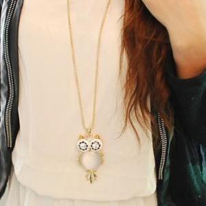 Super Flash Owl Necklace Aebje