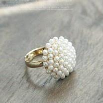 White Pearl Ring Wq724dj