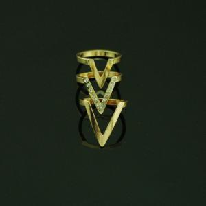 V -shaped Letter Rings ( Three-piece ) Zc816bb