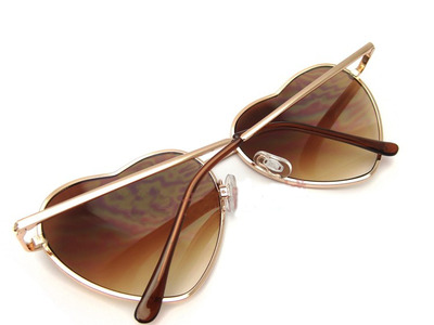 Metal Heart-shaped Personalized Retro Sunglasses A 091220