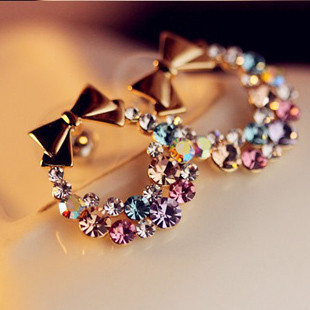 Diamond Bow Earrings Ba721ce